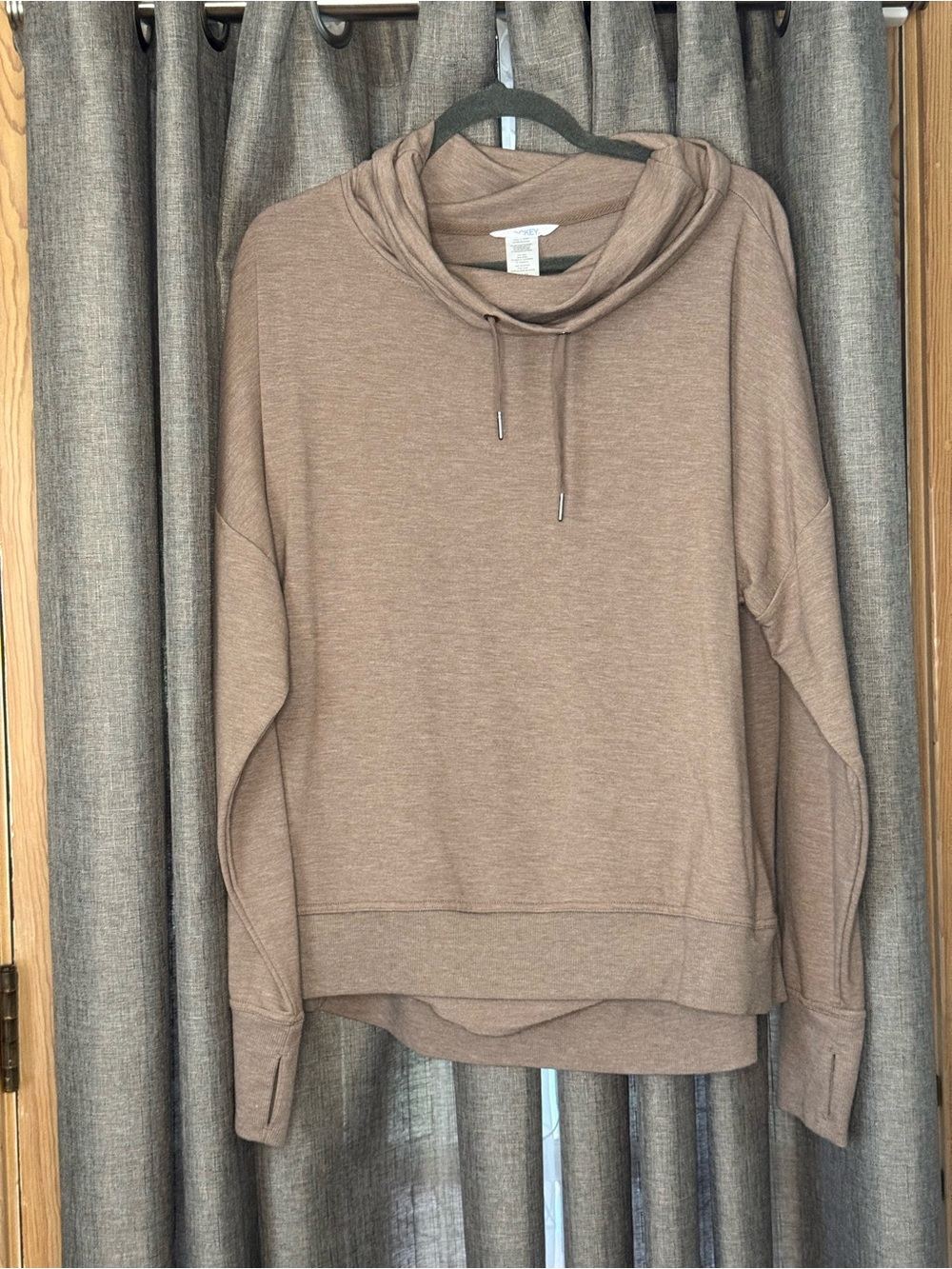 Jockey Tan Cowl Neck Hoodie